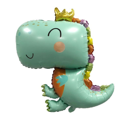 Picture of DINOSAUR WITH CROWN FOIL BALLOON - 90X69CM